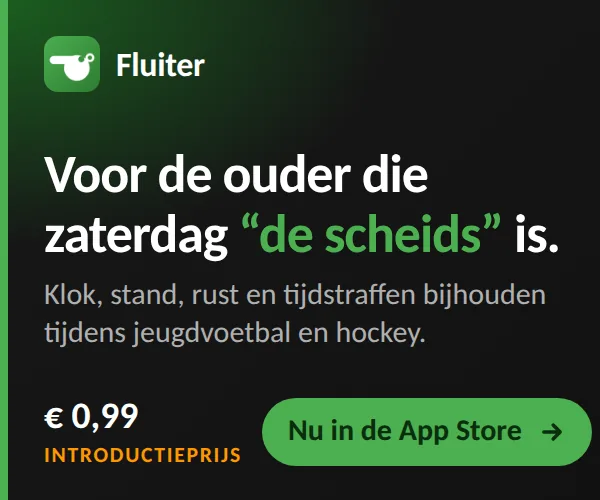 Fluiter – klok, stand, rust en tijdstraffen voor de ouder die zaterdag de scheids is